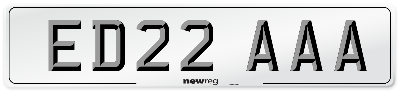 ED22 AAA Number Plate from New Reg
